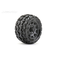 Jetko 1/10 ST 2.8 EX-TOMAHAWK Tyres (Claw Rim/Black/Medium Soft/Narrow/12mm 0 o/s) [2701CBMSGNB1]