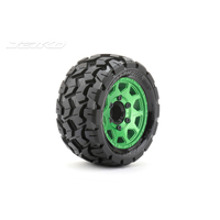 Jetko 1/10 ST 2.8 EX-TOMAHAWK Tyres (Claw Rim/Metal Green/Medium Soft/12mm 0 o/s) [2701CGMSGNB1]