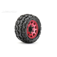 Jetko 1/10 ST 2.8 EX-TOMAHAWK Tyres (Claw Rim/Metal Red/Medium Soft/12mm 0 o/s) [2701CRMSGNB1]