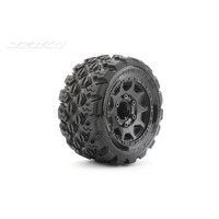 Jetko 1/10 ST 2.8 EX-KING COBRA Tyres (Claw Rim/Black/Med Soft/12mm/Narrow) (2pcs) [2702CBMSGNB1]