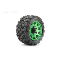 Jetko 1/10 ST 2.8 EX-KING COBRA Tyres (Claw Rim/Metal Green/Medium Soft/12mm 0 o/s) [2702CGMSGNB1]