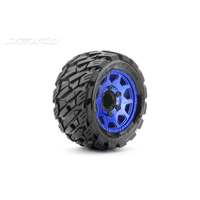 Jetko 1/10 ST 2.8 EX-ROCKFORM Tyres (Claw Rim/Metal Blue/Medium Soft/12mm 0 o/s) [2703CLMSGNB1]