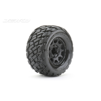 Jetko 1/10 MT 2.8 EX-ROCKFORM Tyres (Claw Rim/Black/Medium Soft/12mm) (2pcs) [2803CBMSGNB2]