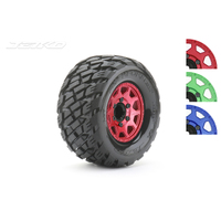 Jetko 1/10 MT 2.8 EX-ROCKFORM Tyres (Claw Rim/Metal RED/Medium Soft/12mm 0 o/s) [2803CRMSGNB1]