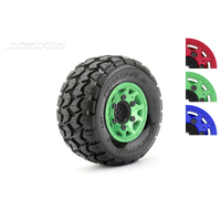 Jetko 1/10 SC EX-TOMAHAWK Tyres (Claw Rim/Metal Green/Medium Soft/12mm 0 o/s) [3101CGMSGNB1]