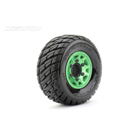 Jetko 1/10 SC EX-ROCKFORM Tyres (Claw Rim/Metal Green/Medium Soft/12mm) (2pcs) [3103CGMSGNB1]