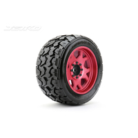 Jetko 1/5 XMT EX-TOMAHAWK Tyres (Claw Rim/Metal Red/Medium Soft/Belted/24mm) [5801CRMSGBB1]