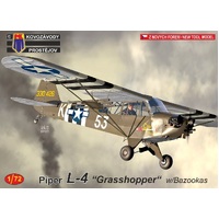 Kovozavody 1/72 Piper L-4 "Grasshopper" w/Bazookas Plastic Model Kit