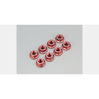 Kyosho Nut(M4x4.5) Flanged (Steel/ Red/8pcs)