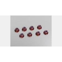 Kyosho Nut(M4x5.6)Flanged Nylon(Steel/Red/8pcs)
