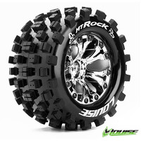 MT-Rock 2.8 tyre w/rim Chrome 12mm hex - LT3275C