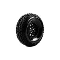LOUISE WORLD CR-Griffin Super Soft Crawler Tyre 1.9" class tyre 12mm hex Chrome Black - LT3344VBC