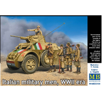 Master Box 35144 1/35 Italian military men, WWII era Plastic Model Kit - MB35144