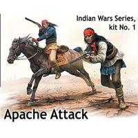 Master Box 35188 1/35 Indian Wars Series, kit No. 1. Apache Attack Plastic Model Kit - MB35188