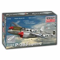 Minicraft 14730 1/144 P-38J Lightning with 2 marking options USAAF 8th AF Plastic Model Kit - MI14730