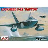 Mistercraft A-219 1/72 F-22A "Raptor" Plastic Model Kit - MSC-A219