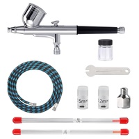 DUAL FEED AIRBRUSH SET WITH HOSES - GRAVITY 7CC OR SUCTION FEED - NHDU-32K