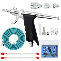HOBBY GRAVITY FEED AIRBRUSH KIT WITH ALL ACCESSORIES - NHDU-68BK