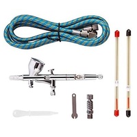HOBBY AIRBRUSH KIT - DUAL ACTION GRAVITY FEED WITH AIR HOSE - NHDU-80K