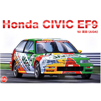 NuNu 1/24 Honda Civic EF9 1992 JTC (AIDA) Plastic Model Kit [24021]