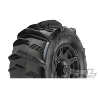 PROLINE Dumont 3.8" Paddle Sand/Snow Tires Mounted on Raid Black 8x32 Removable Hex Wheels (2) for 17mm MT Front or Rear - PR10192-10