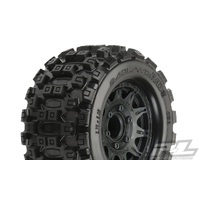 Proline Badlands MX28 2.8in Tyres Mounted on Raid Black 6x30 Wheels, F/R, PR10125-10