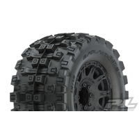 Proline Badlands MX38 HP 3.8in Belted Tyres Mounted on Raid 8x32 Wheels, 17mm Hex, F/R, PR10166-10