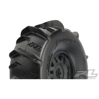 Proline Dumont Paddle Tyres Mounted on Black Wheels, Mojave, F/R, PR10189-10