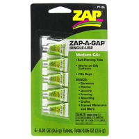ZAP PT-105 .01 OZ. GREEN SINGLE USE ZAP-A-GAP (CARDED 5 PACK) - PT-105
