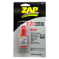 ZAP PT-71 0.20 OZ. Z-71 PERMANENT THREAD LOCKER (RED) (CARDED) - PT-71