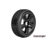 ROLLER 1/8 BUGGY TIRE BLACK WHEEL WITH 17MM HEX MOUNTED - R5003-B