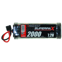 RADIENT SUPERPAX NIMH BATTERY SC 7.2V 6-CELL 2000MAH STICK PACK: DEANS