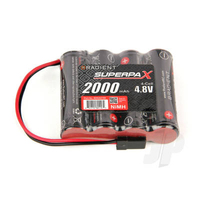 RADIENT SUPERPAX NIMH BATTERY AA 4.8V 4-CELL 2000mA SBS-FLAT RECEIVER PACK