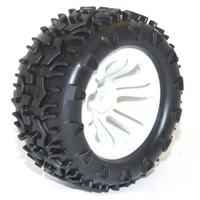 Wheel & tyre pair MT White (FTX-6310W) - RH-10138W