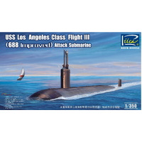 Riich Models RN28007 1/350 USS Los Angeles Class Flight III (688 improved) SSN Plastic Model Kit - RI-RN28007