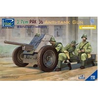Riich Models 1/35 German 3.7 cm Pak 36 Anti-Tank Gun w/Metal gun barrel (2 models per box)