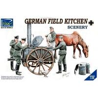 Riich Models 1/35 German Field Kitchen with Soliders (cook & 3 Germans, food containers)