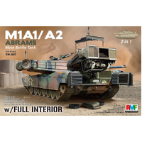 Ryefield 1/35 M1A1/ A2 abrams w/full interior & workable track links Plastic Model Kit