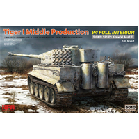 Ryefield 5010 1/35 Tiger I middle production w/full interior & workable track links - RM-5010