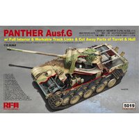 Ryefield 5019 1/35 APanther Ausf.G w/full interior & workable track links Plastic Model Kit - RM-5019