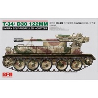 Ryefield 5030 1/35 T-34/d-30 122mm syrian self-propelled howitzer Plastic Model Kit - RM-5030