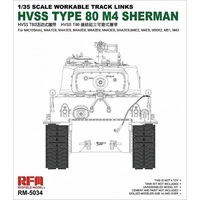 Ryefield 1/35 Hvss t80-track for M4 Sherman Plastic Model Kit
