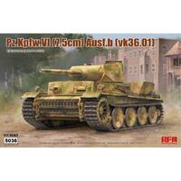 Ryefield 1/35 Pz.kpfw.VI Ausf.b (vk36.01) w/workable track links Plastic Model Kit