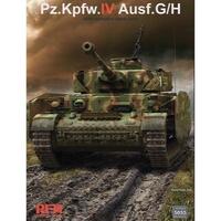 Ryefield 5055 Pz.Kpfw.IV Ausf.G/H 2 in 1 with full interior Plastic Model Kit - RM-5055