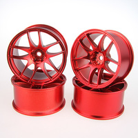 Speedline 025R8 Wheel Rims "2.2" 10 Spoke Offset 5 Chrome-Red 4PCS - SL025R8