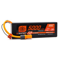 Spektrum 5000mAh 2S 7.4V 100C Smart G2 Hard Case LiPo Battery with IC5 Connector - SPMX52S100H5