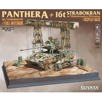 Suyata NO-001 1/48 Panther A + 16T Strabokran w/ Maintenance Diorama & Display Base Plastic Model Ki - SUY-NO-001