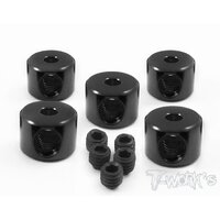TWORKS Black Aluminum 3.0mm Bore Collar each 5pcs. -  TA-022BK