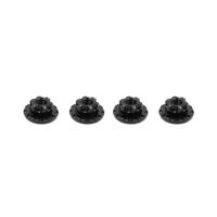 TWORKS Alum large-contact serrated flanged nut Black M4 (4pcs.)