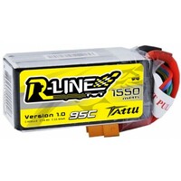 Tattu 1550mAh 95C 14.8V Soft Case Lipo Battery R-Line (XT60 Plug) - TA4S-1550-95C